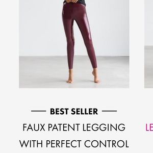 ISO Commando faux patent leather leggings in black